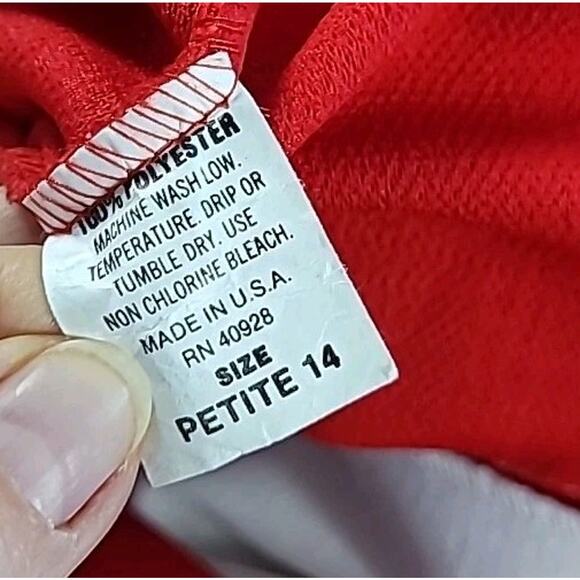 VTG 80s Pablo Collection 14P Red White Pencil Skirt & Jacket Sexy Secretary EUC - Picture 12 of 12